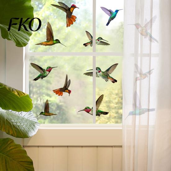Window Bird Guard Hummingbird Clings, Protection Decals, Removable PVC Anti-Collision Static Stickers Strike Deterrent for Glass Doors And Windows,