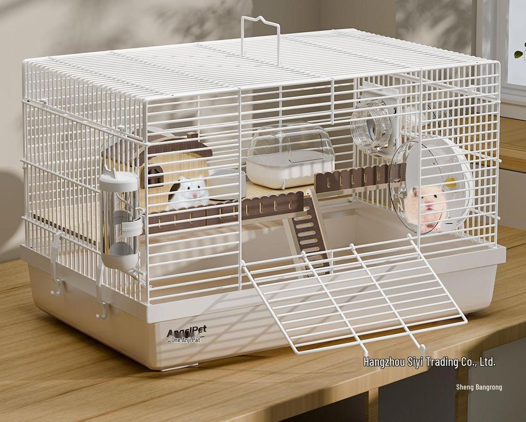 Deluxe Anti-Escape Hamster Cage with Spacious Wire Design.
