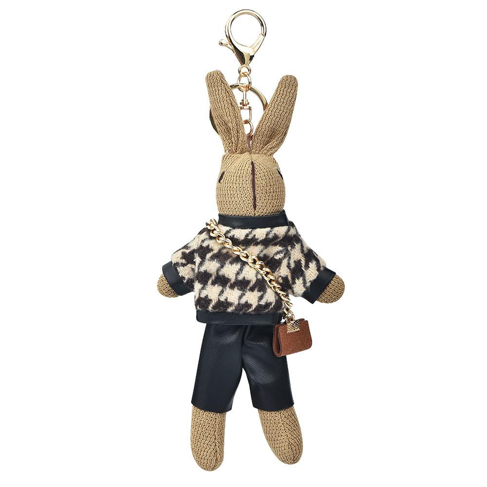 

Plush Bunny Keychain With Nadostyle Pattern For Bags And Backpack Decor
