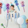 60/6pcs Balões Coloridos de Pirulito Folha de Alumínio Portátil Balões de Doce Natal Aniversário Decorações para Festa de Casamento