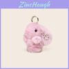 Light Luxury Bunny Plush Keychain With Floral Pattern For Ladies Fashion Accessories