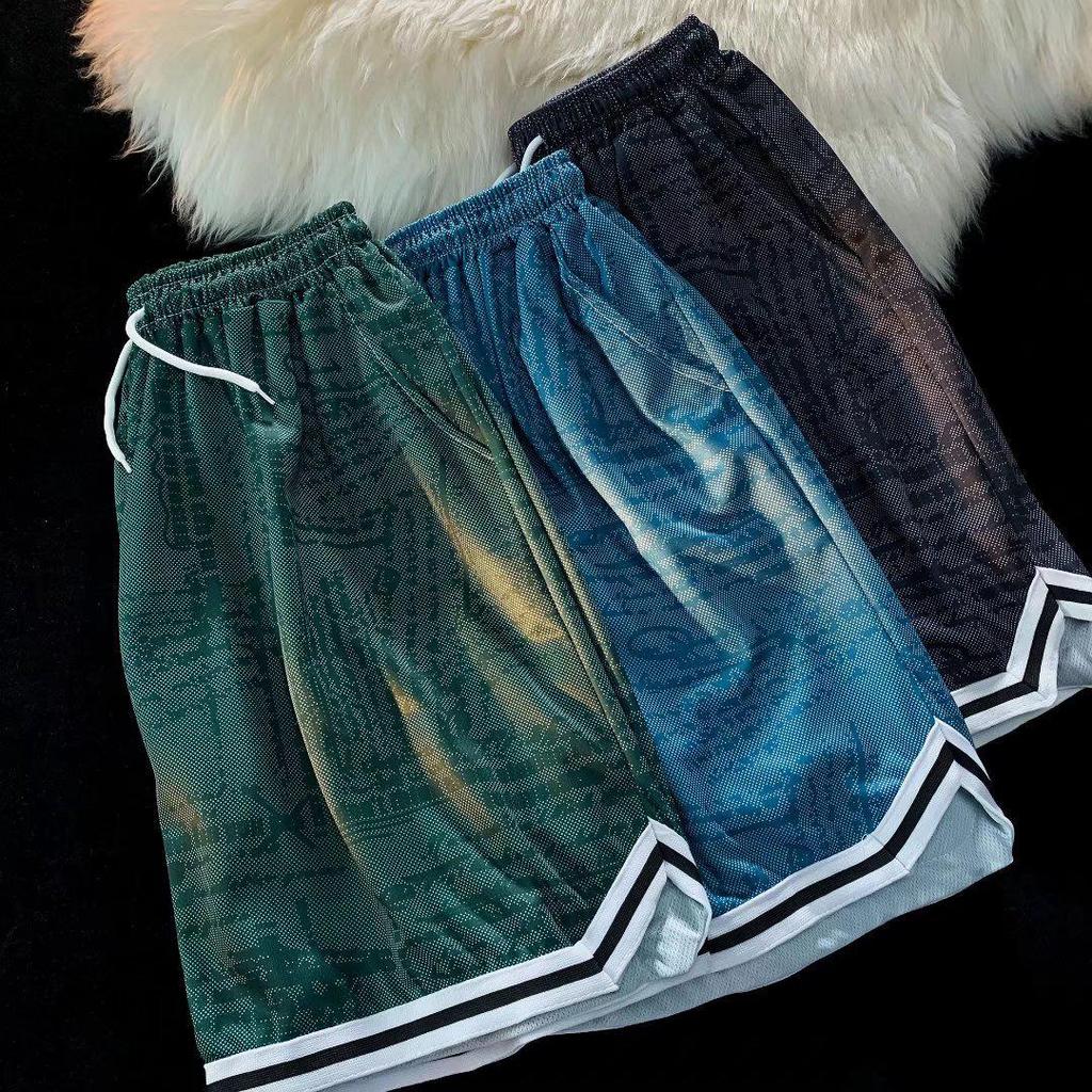 Schnelltrocknende Seidenshorts im Batik-Stil für Herren – trendige, lockere, lässige und vielseitige Sommerkleidung.