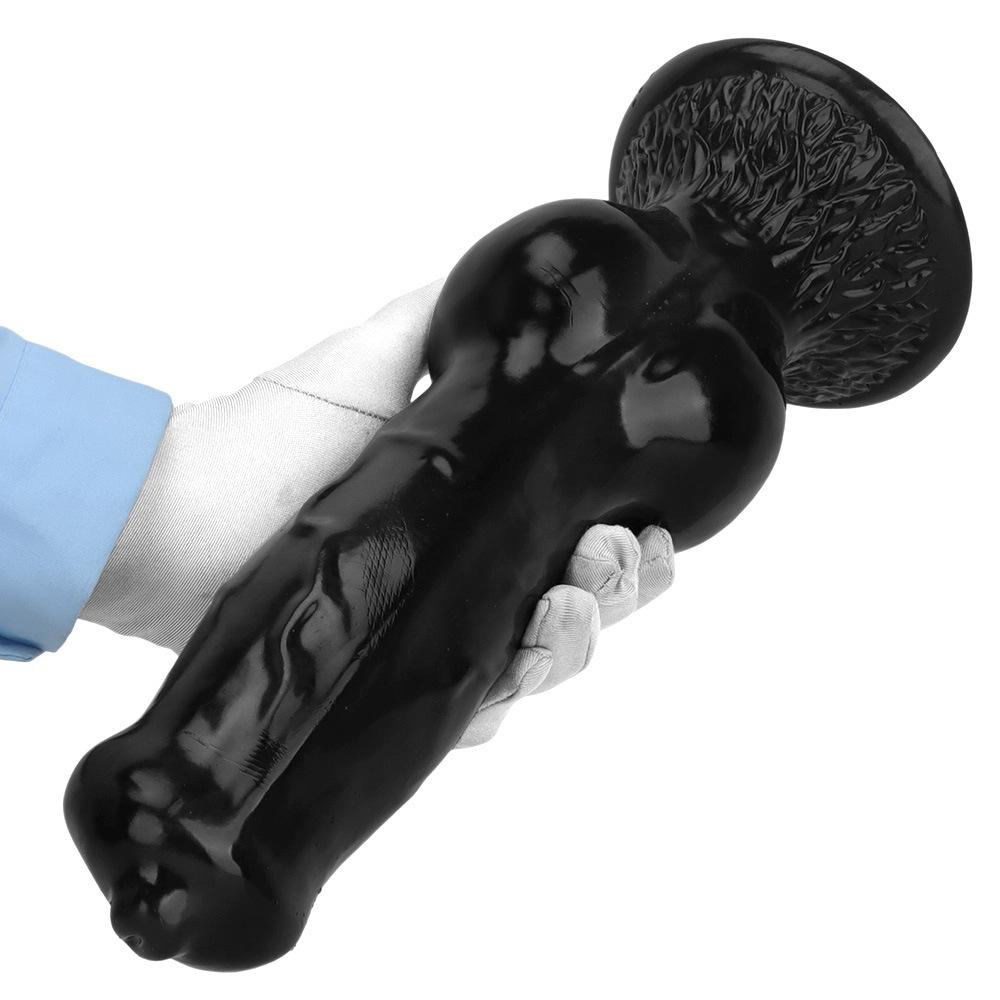 Realistic Black Silicone Dildo Anal Plug - Female Masturbation Toy with Lifelike Texture & Body-safe Material