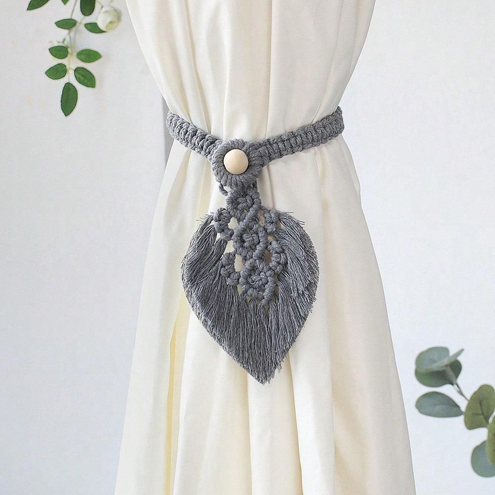 

Of Bohemian-Style Curtain Straps, Hand-Woven Colorful Leaf Curtain Decorative Buckles, Curtain Binding Ropes, Home Soft Decoration Hanging Ornaments As shown in the picture
