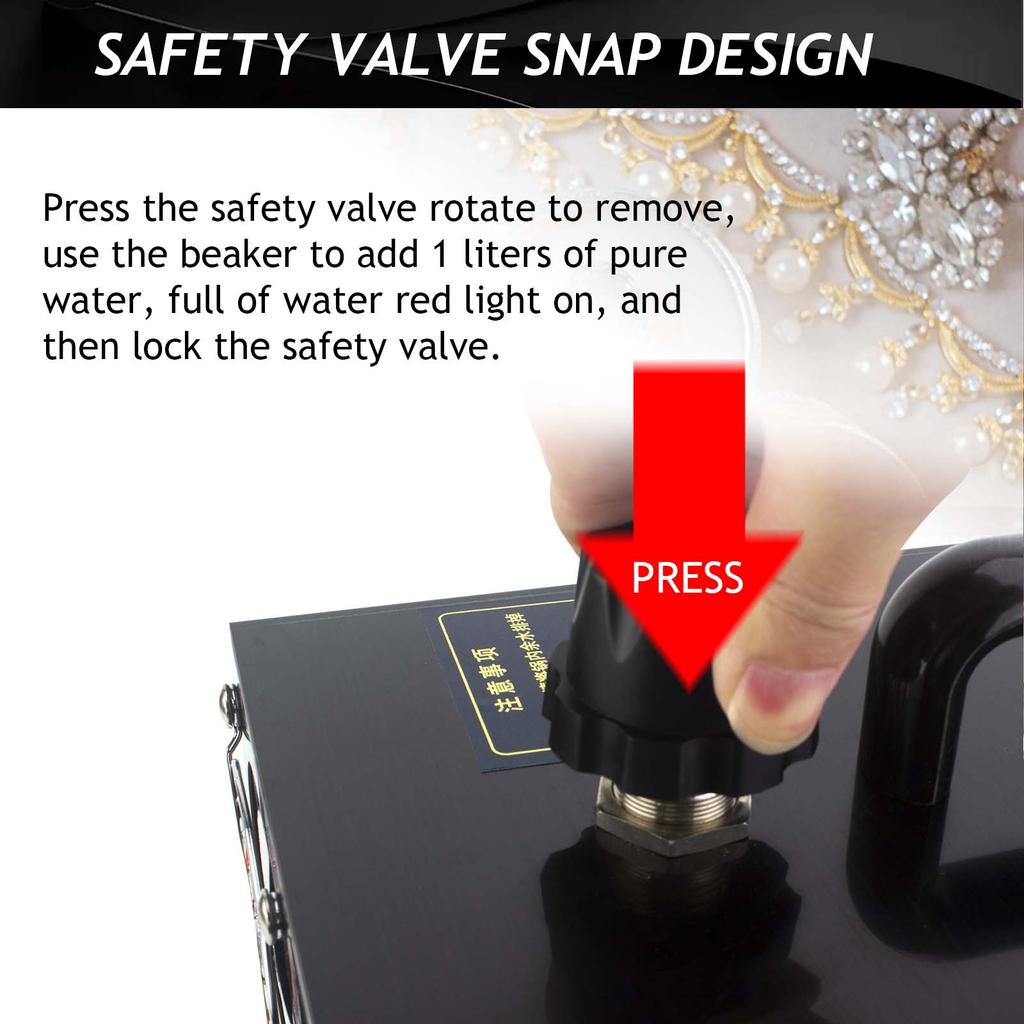2L Professional Jewelry Steam Cleaner Machine (135°C 275°F) - 8 Min Fast Heating High Pressure Steamer for Gold, Silver & Diamonds