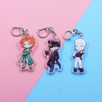 JOJO's Bizarre Adventure Layered Keychain: Jotaro, Kakyoin, Polnareff Charms