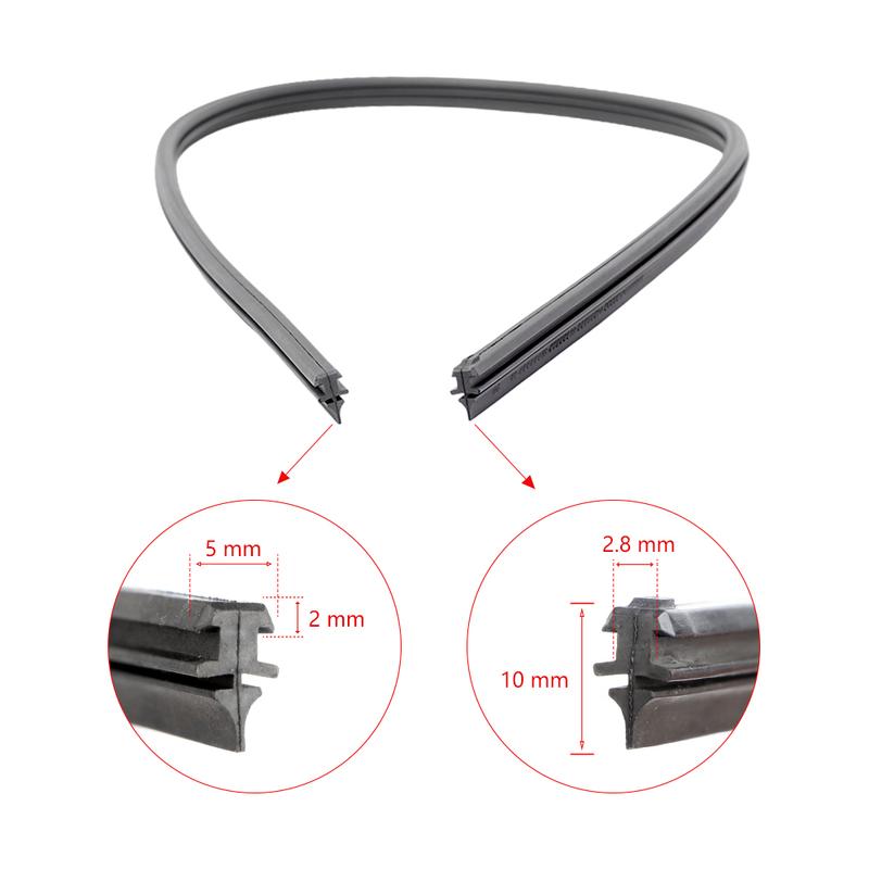 Wiper Rubber Strip for Acura TLX-L 2018 2019 Car Wiper Refill Accessories 1Pair
