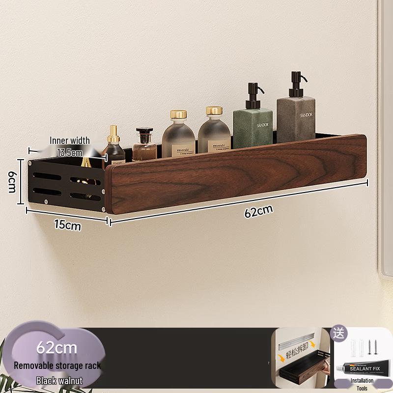Cmaos Walnut Bathroom Shelf