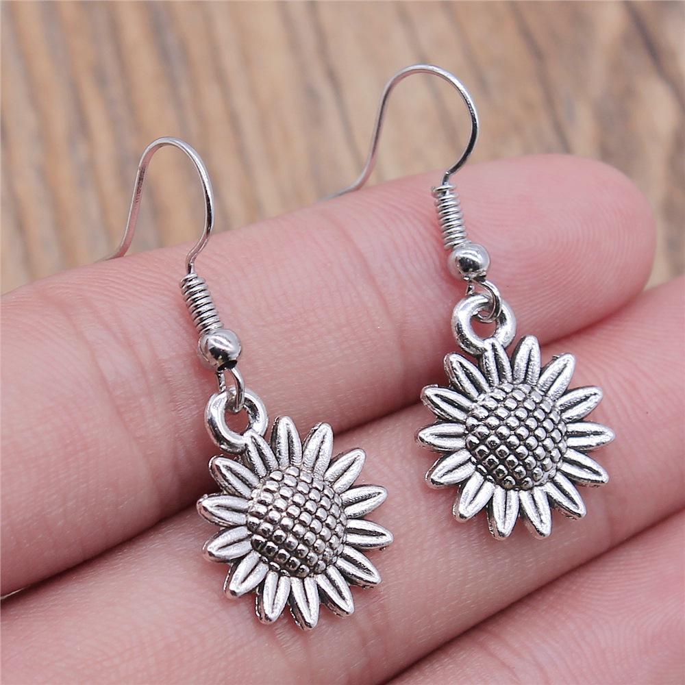 54 Styles Vintage Fashion Women Jewelry Flower Dangle Earring Drop Jewelry Accessories For Women Sunflower Rose Daisy Earrings