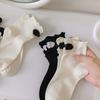 Women Crew Socks Ruffle Ankle Socks Japanese Style Sweet Bows Socks Frilly Cheongsam Knee High Socks Y2K Streetwear