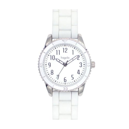 

Следовать (Следовать) Часы Follow fragola (Клубника) Часы на резиновом ремешке N01523S-1 WH Женские белые