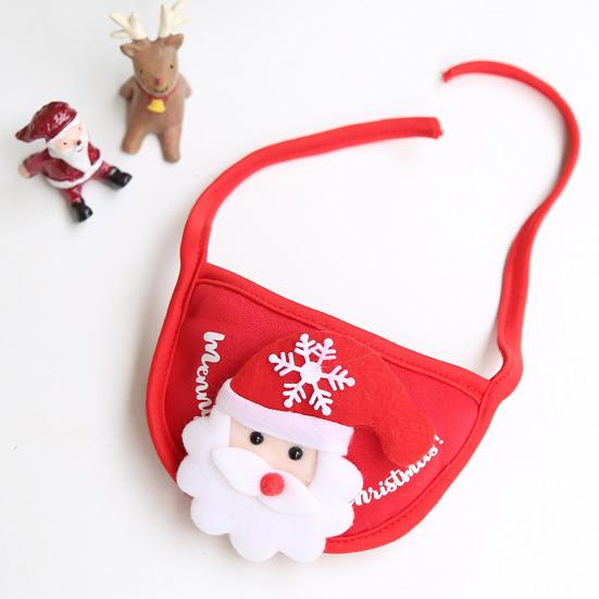 1 Set Christmas Pet Outfit Christmas Tree Pom-Pom Hat And Pet Bib Holiday Pet