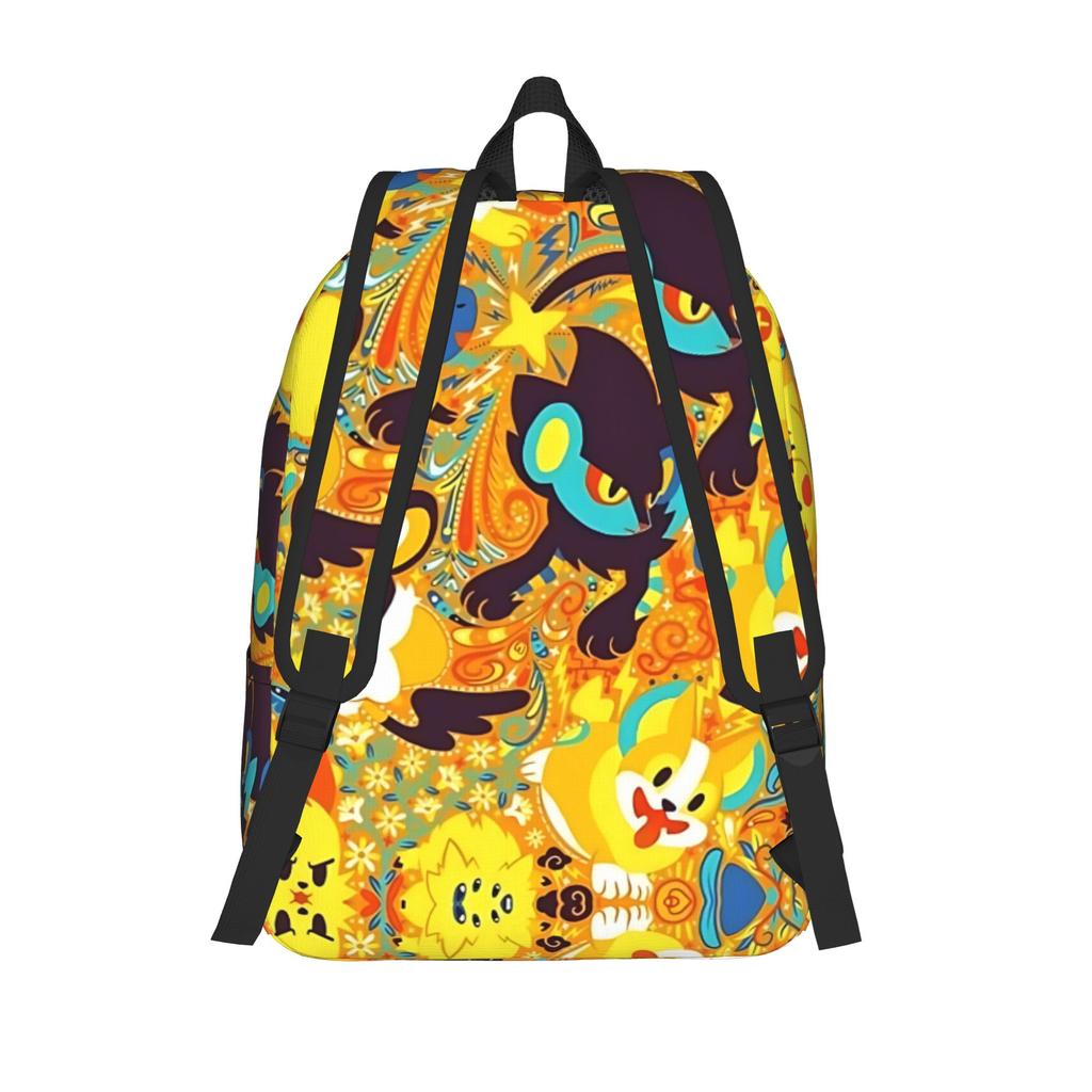 Fashion Cartoon Pokemon Theme Backpack Mochilas Cool Hiking Sturdy Shoulder Rucksack