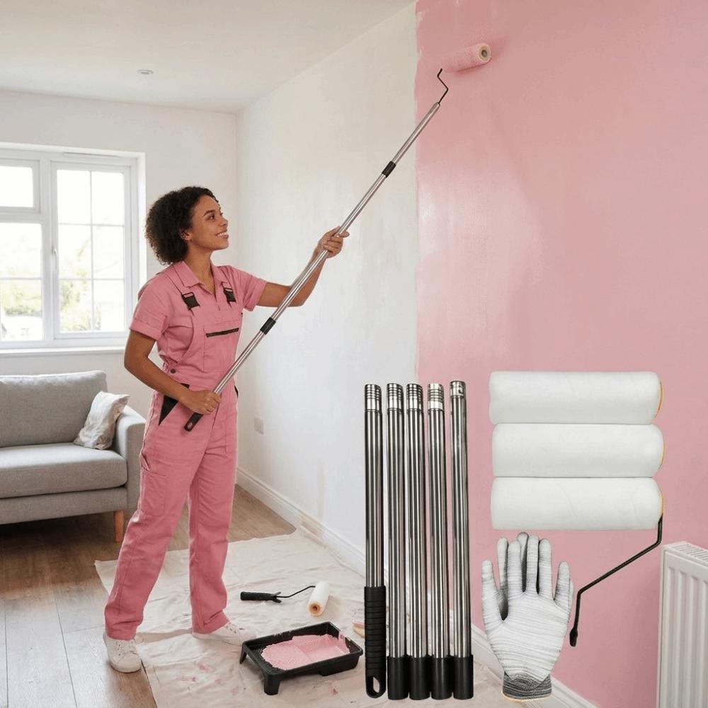 Detachable Paint Roller 170/205/240cm Latex Paint Brush Set  Household Use