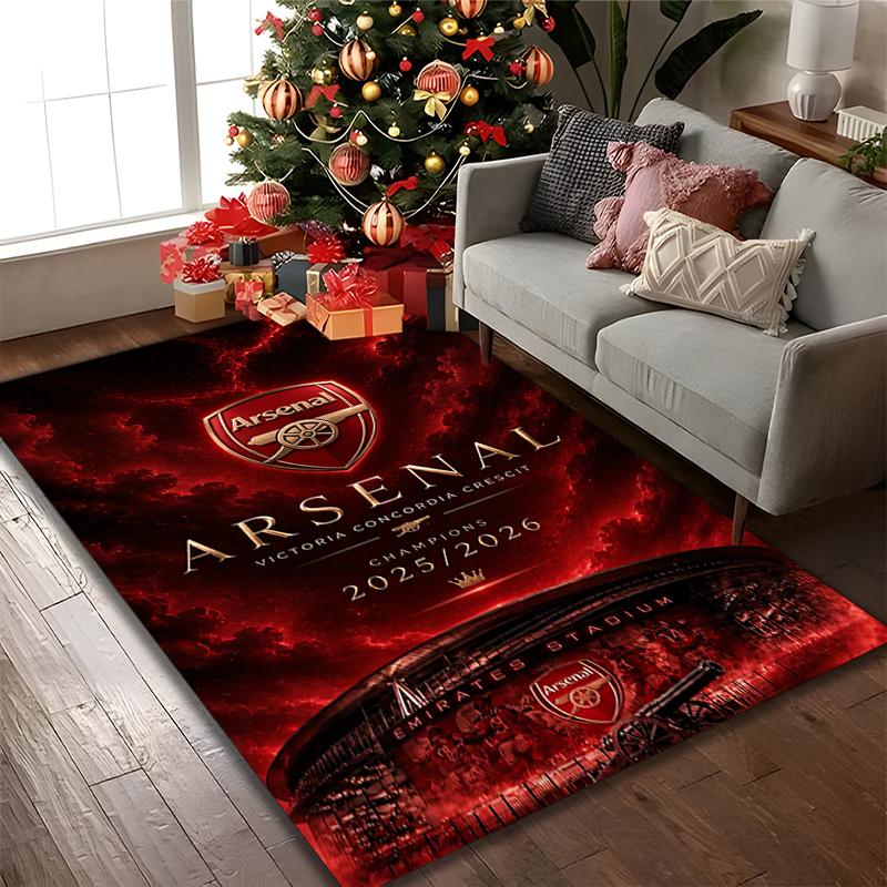 [Football Club Printed Carpet] Non-slip Office Rug, Cozy Area Carprt for Living Room Use, Soft Home Sofa Chair Mat