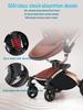 360° Rotating Baby Stroller: High View, Reclines, Foldable, Shock-Absorbing Eggshell Design