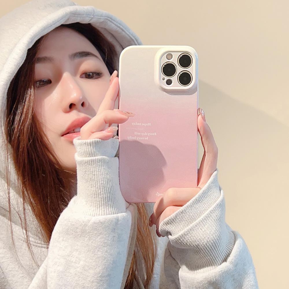 Gradientowa powłoka 14 Odpowiednia dla Apple 16 Etui na telefon komórkowy Iphone15ProMax Proste 11 Błyszczące Xs7p