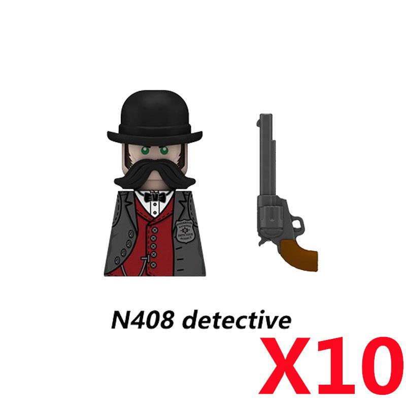 MOC Militär Sowjetischer US-Soldat Figur Baustein Kavallerie Pilot Westlicher Cowboy Detektiv Waffe Schwert Umhang Kinder Spielzeug Geschenk K148