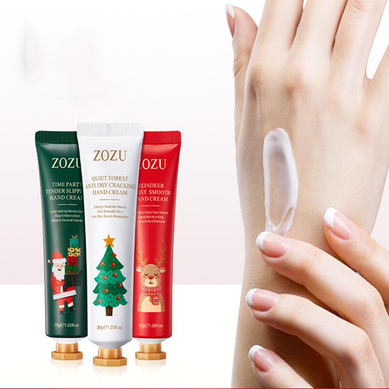 3pcs/set Christmas Hand Cream Moisturizing Hydrating Refreshing Nourishing Hand Cream Companion To Prevent Dry