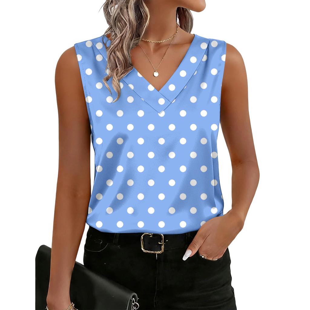 Women's fashionable polka dot printed blouse