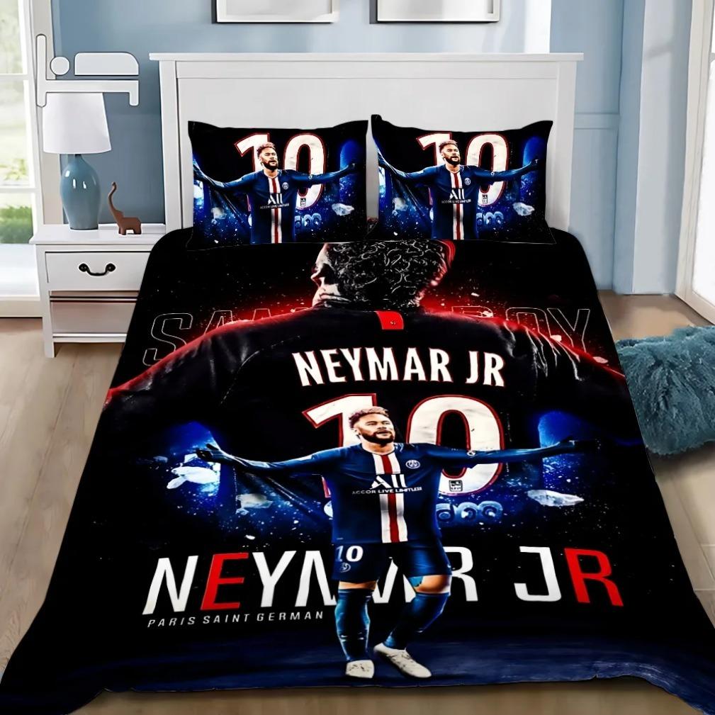 High Definition Printing Football Star Neymars Duvet Cover Football Star Neymars Bedding Set Pillowcase Single Double Large Size