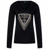 Guess Pull Noir Classique Logo Manches Longues Xs W_0A