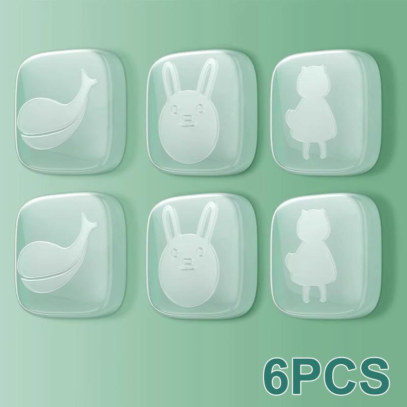 6 Stück Unsichtbare Silikon Anti-Kollisions-Stopper Runde Punktpolster Selbstklebende Schranktür-Schutzpolster Geräuschreduzierende Partikel