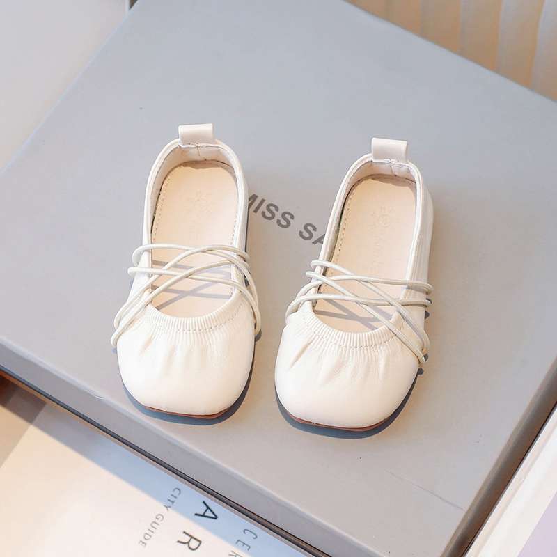 Girls shoes children princess small leather shoes 2025 spring and autumn new girls baby single shoes foreign style soft sole Doudou shoes