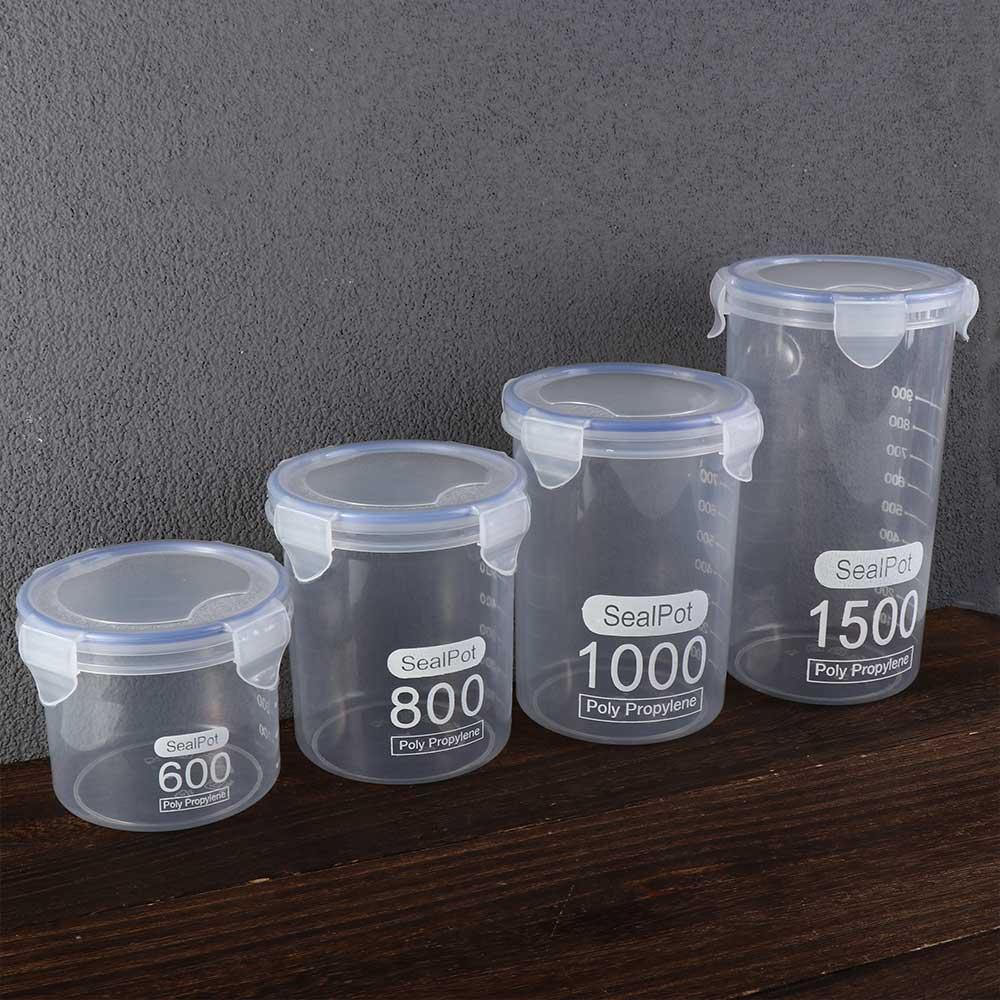 Moisture Proof Transparent  Food Sealed Jars PP Plastic Food Airtight Jar  Nut