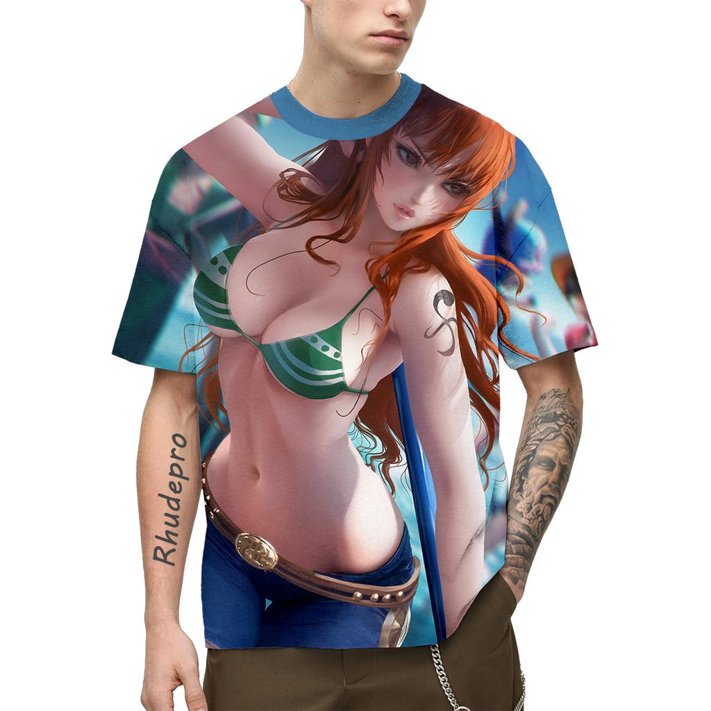 2025 Popular Anime  T-Shirt 3d Japan Men Short Sleeve One Piece Luffy Shirt Printed Men's Cosplay Clothing Tops