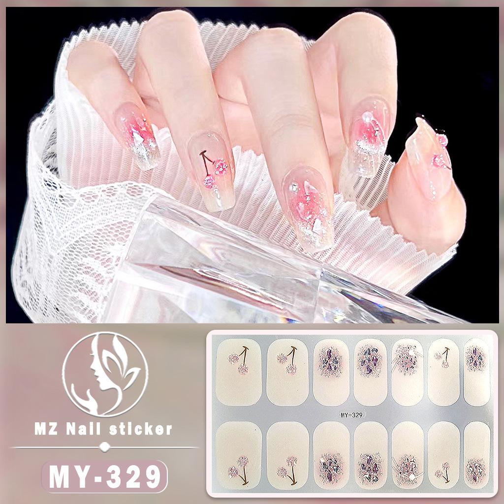 Three-dimensional National Style No-bake Gel Nail Varnish Film All Stick Japanese and Korean Style Spring and Summer Nail Film Paper Nail Film Paper