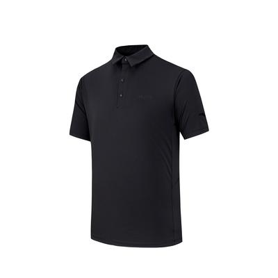 Outdoor Camping Series Short Sleeve Knitted Shirt Summer T-Shirt Men Tops Basic-Black 152636102-4