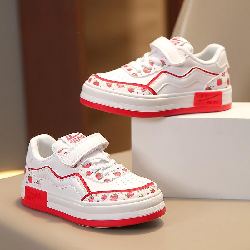 Spring and Autumn Children's Versatile Leather Face White Shoes Board Shoes