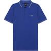 Letter Print Short Sleeved Polo Shirt Men's Blue 50452509-428