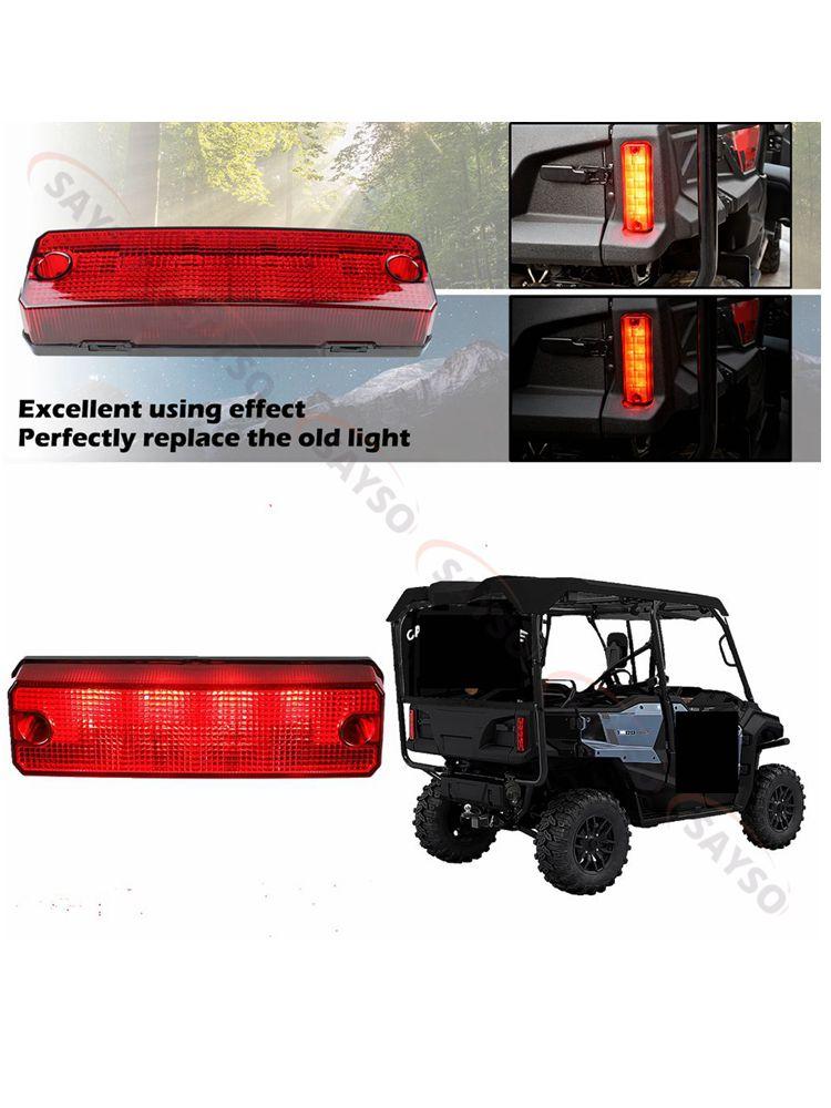 1PCS ATV Off Road LED Taillight For Honda Pioneer 520 700 1000 2014 - 2025 UTV LED Red Black Brake Stop Tail Lights Rear Lamp