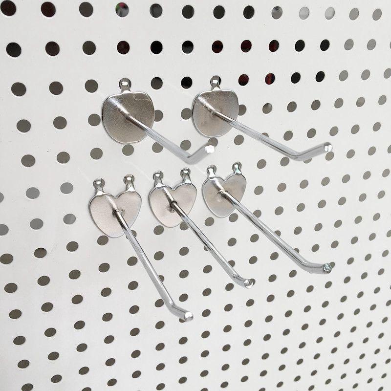 10Pcs Heart Shaped Single Peg Pegboard Hooks Wall Hooks Hole Board Hanger Garage Pegboard Hook Wall Mount Storage Rack