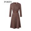 PORTS Women's Autumn/Winter Plaid Jacquard Dress