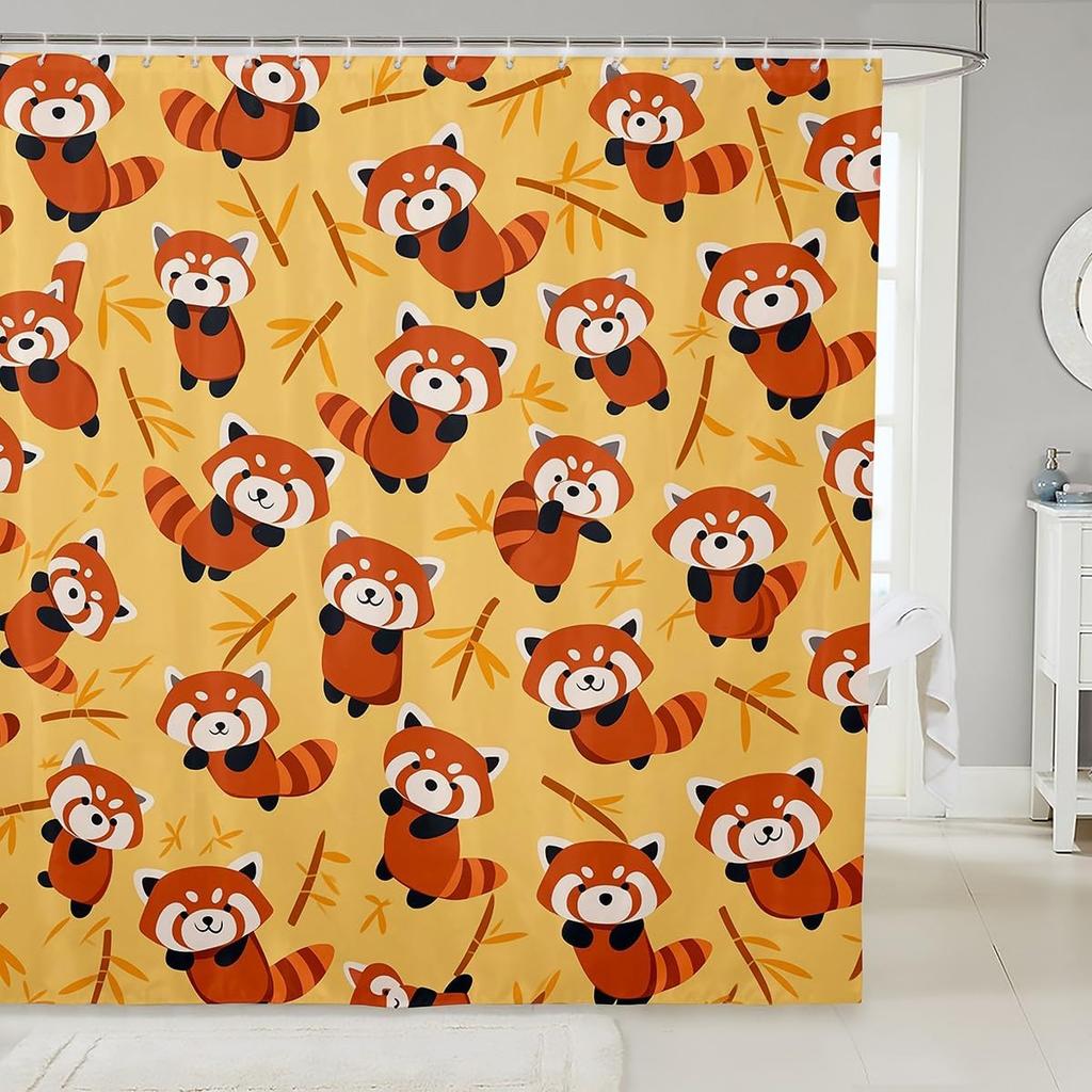 Cat Fabric Shower Curtain for Girls Kids Teen,Colorful Cartoon Animals Bathroom Shower Curtain Sets Cute Pet Shower Curtain