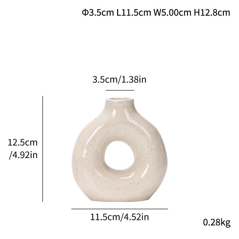 High Temperature Tabletop Waterproof Transparent Porcelain Vase for Modern Decor