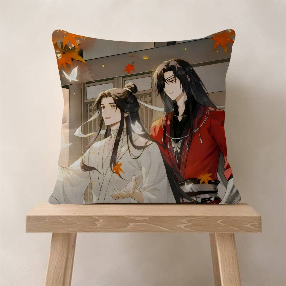 Anime Heavenly Officials Blessing Pillowcase toon Gift Cushion Cover Bedroom Home Sofa Chair Seat Decor pillow case