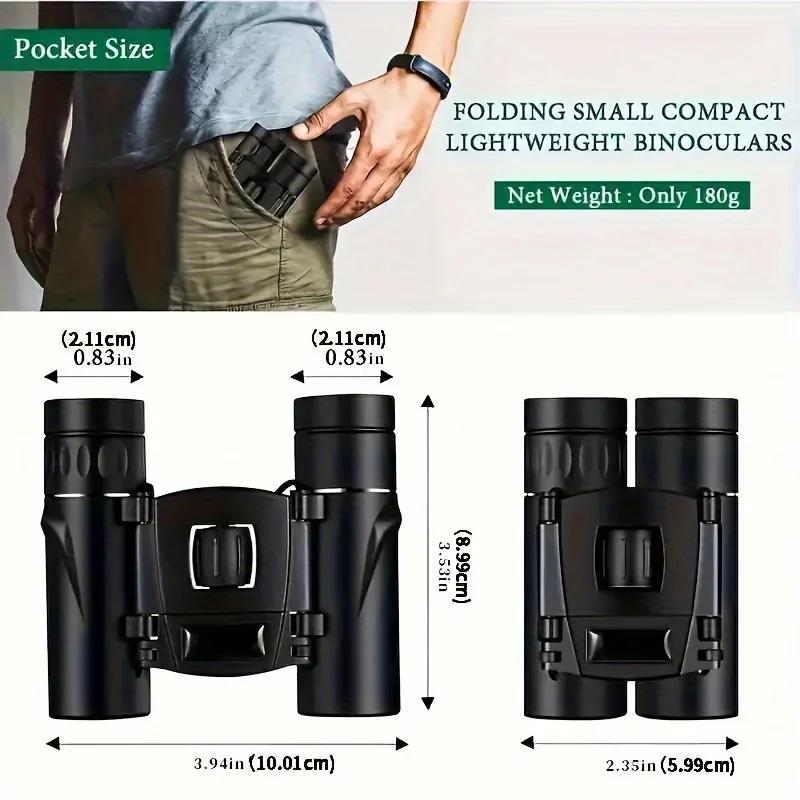 1pc HD Zoom Binoculars, 8X21 Long Range Telescope with Compact Folding Design for Outdoor Tourism and Camping