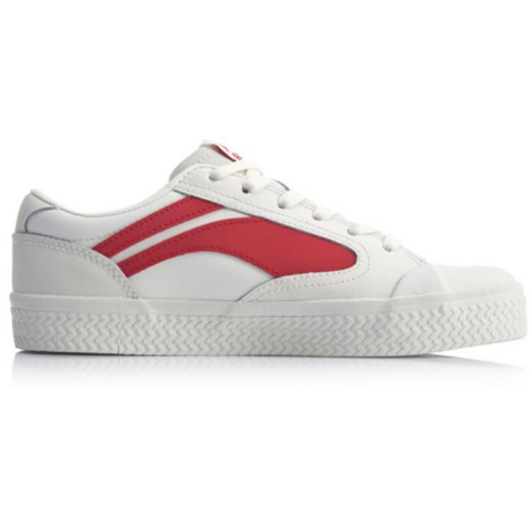 Li Ning Wave Slip Resistant Cushioning Lightweight Low top Skateboard Shoes Women's White Red AGCP384-10