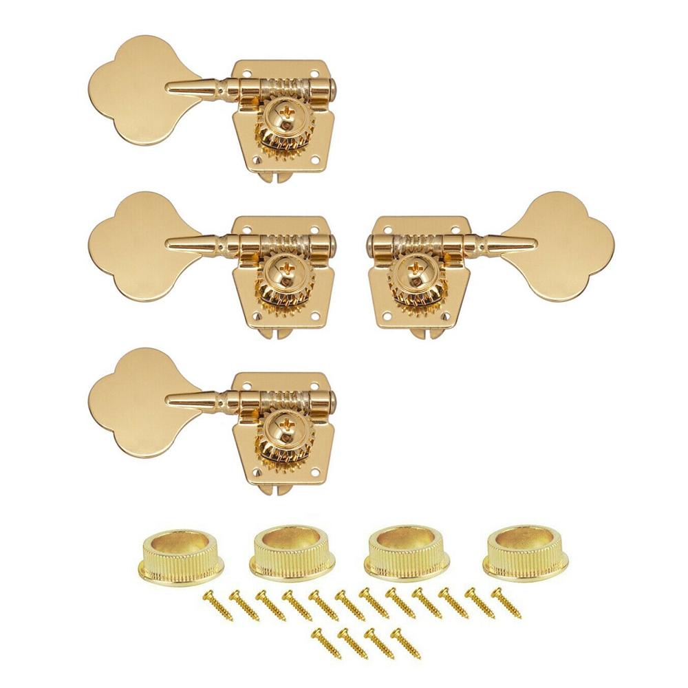 2L2R/4L/4R/1L3R/3L1R Open Gear Bass 4 String Tuners Tuning Pegs Keys Machine Heads For Bass Guitar Chrome Gold Black