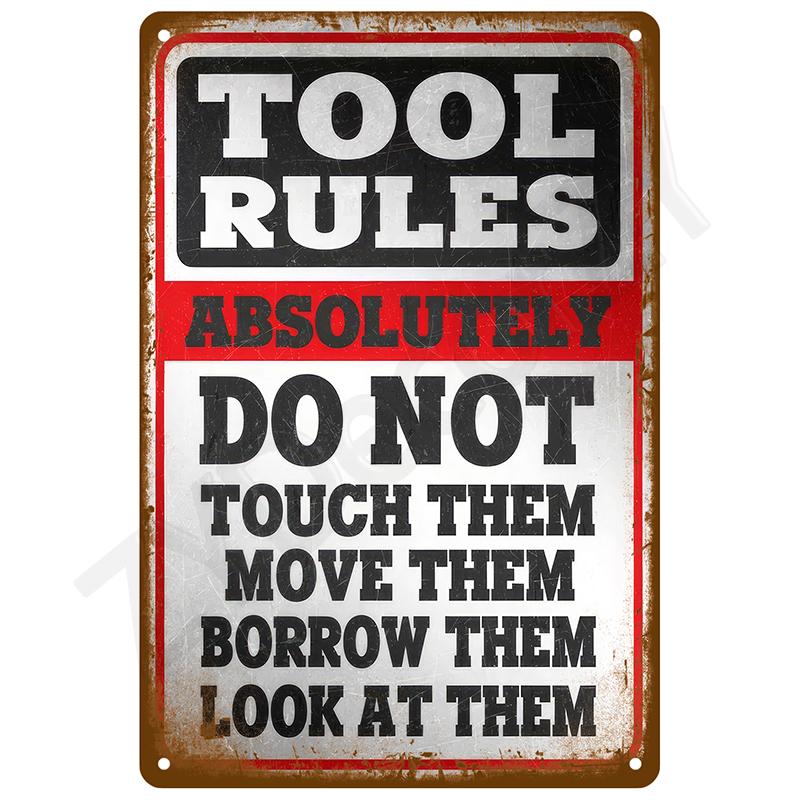 Retro Wall Art Mural Outdoor House Bathroom Home Room Decorations Decor Vintage Metal Signs Plates Tin Sign Posters Man Cave Bar