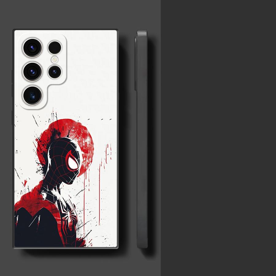 Funda Phone Cover Case for Samsung Galaxy S26 S24 Plus S20 Note 20 Ultra 8 9 10 S25 Ultra S23 S10 S9 S21 FE Marvel Black Red