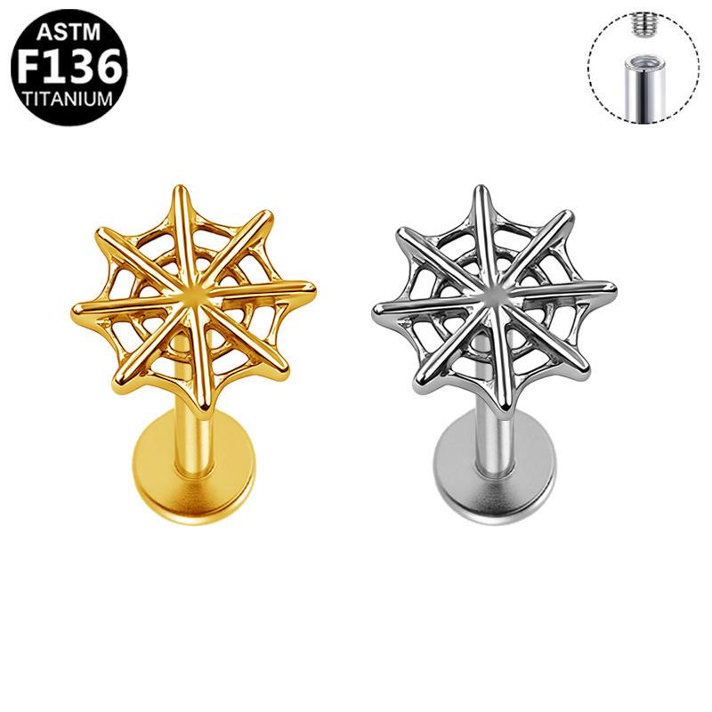 G23 Titanium Alloy Cross-Border Internal Thread Piercing Ear Cartilage and Finger Web Stud