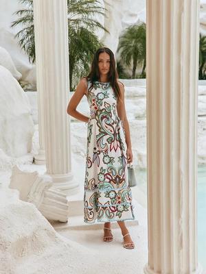 European and American 2026 Personalized Fashion Linen Sleeveless Vest Dress
