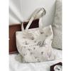 New printed butterfly shoulder canvas bag women's small satchel lazy student large capacity canvas bag