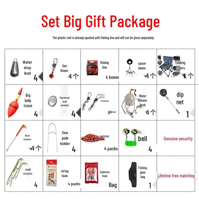 Meeresruten-Kombination: Kaufe eins, erhalte drei Angelruten & Ausrüstung für weite Würfe