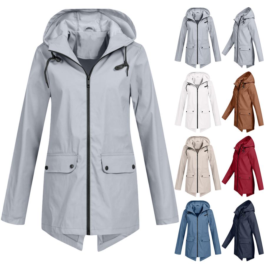 Windproof Hooded Lightweight Outdoor Windbreaker Jacket Thin Women's Outerwear
